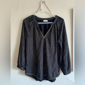 Chic Black and Gold Women's Top - Velvet Brand